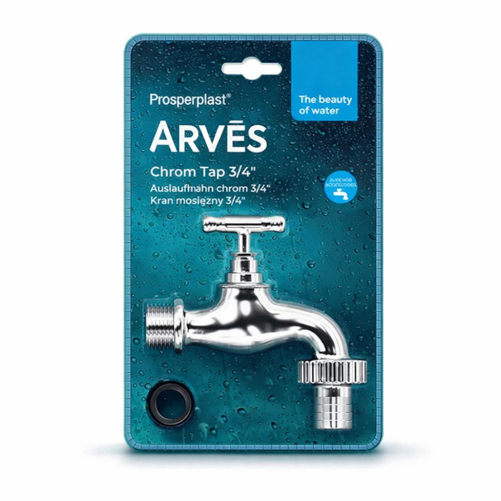 Prosperplast kran 3/4″ Chrome do zbiorników na wodę deszczową |  |  |